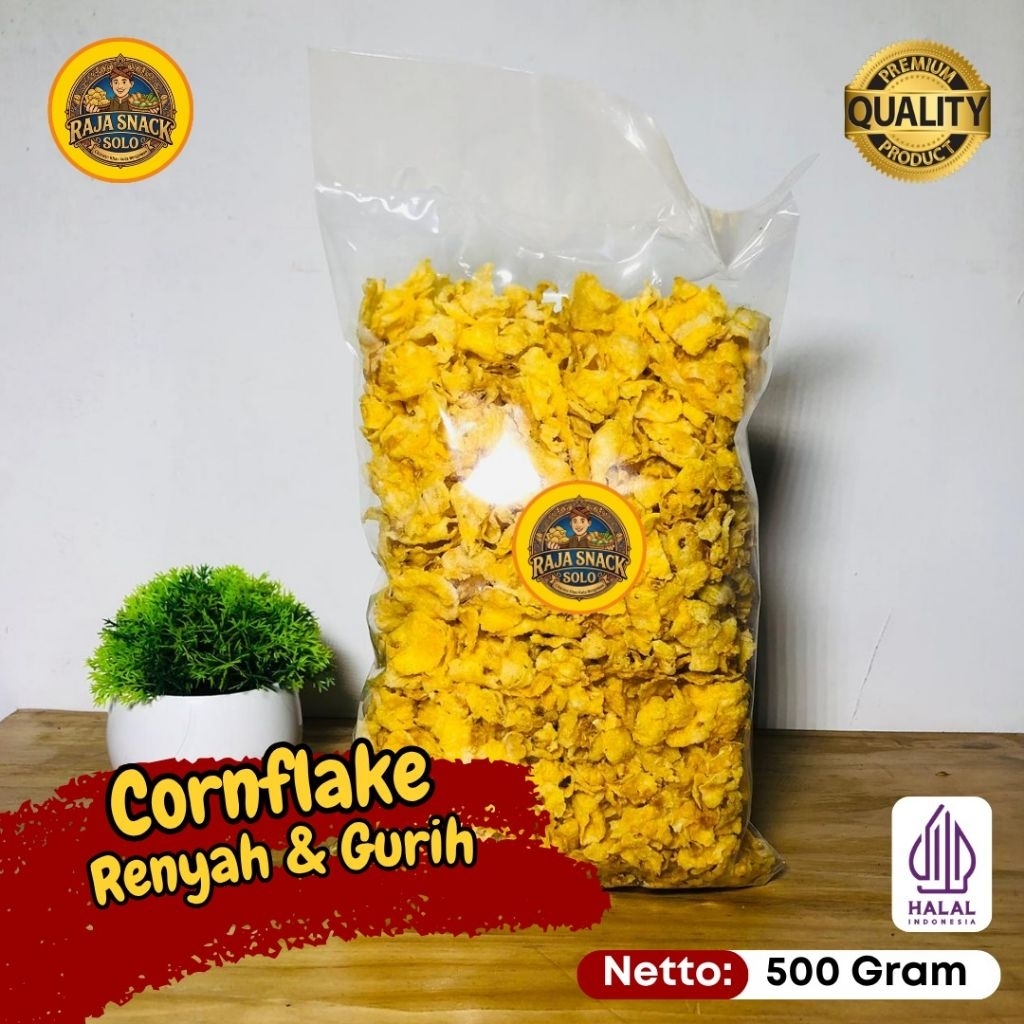Jual Raja Snack Solo (500gr) Corn Flakes/Emping Jagung Murah dan Renyah ...