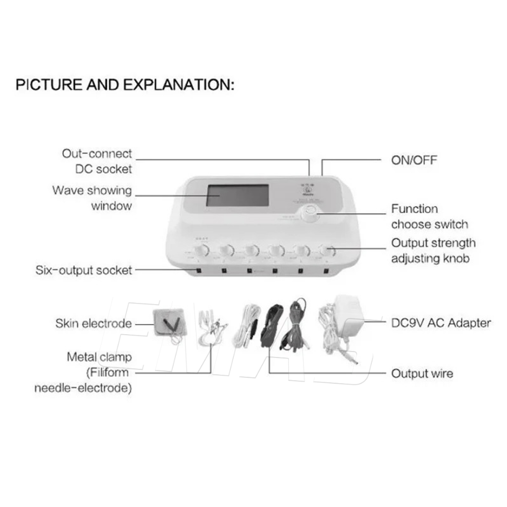 Jual Hwato SDZ III 6IN1 Stimulator Terapi Akupuntur Alat Elektro TENS ...