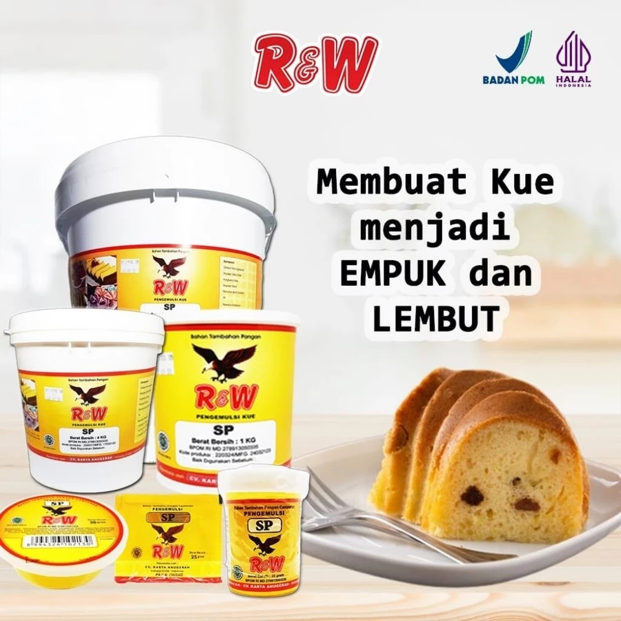Jual SP Emulsifier SP Ovalet TBM Pelembut Pengembang Kue Roti Rajawali ...