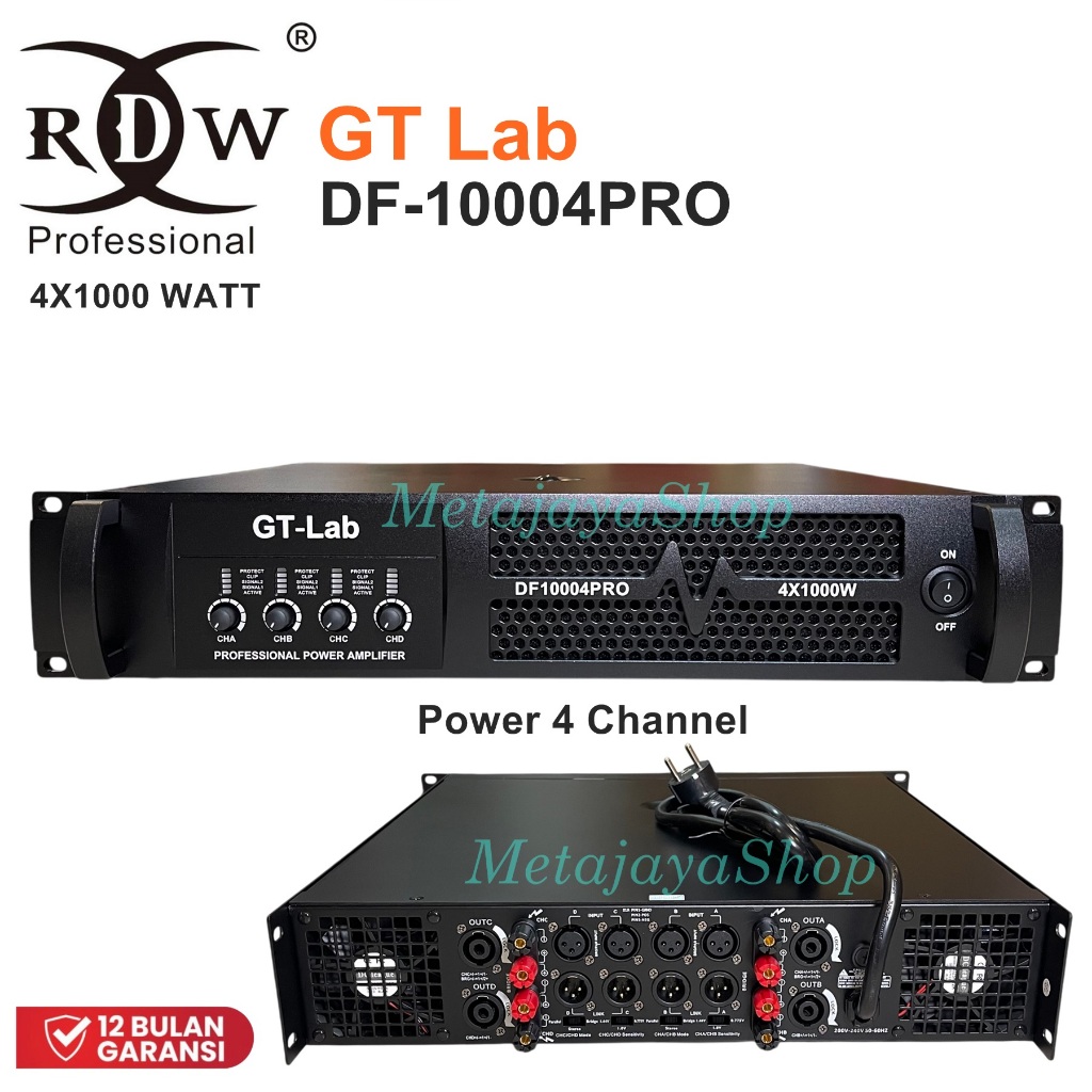 Jual GT Lab By RDW DF10004PRO Power GT Lab 4 Channel 4X1000 Watt ...