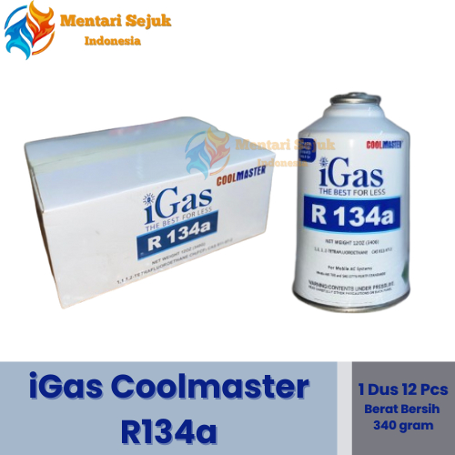 Jual Freon iGas Coolmaster R134a Gemuk 1 Dus isi 12 Kualitas Premium ...