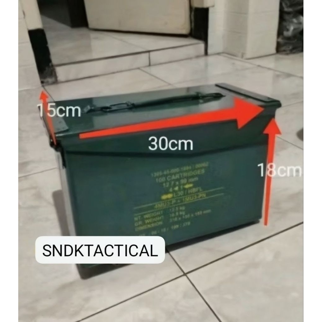 Jual (OBRAL) Kotak Munisi Pindad Full Besi/Box Munisi/ Tool Box ...