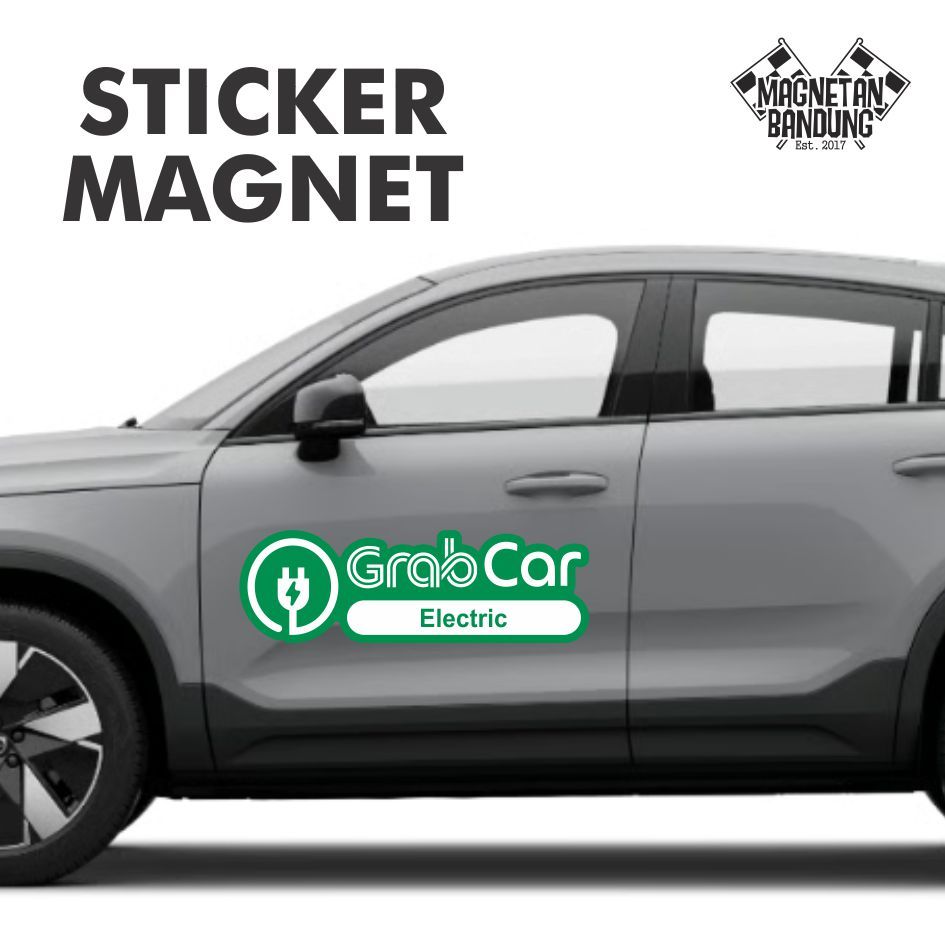 Jual Stiker Magnet Mobil Grab Car Premium Elektric | Shopee Indonesia