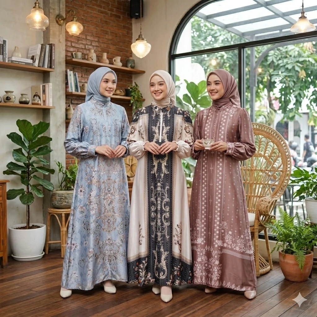 Gamis Silk Premium Wanita Elegant Najwa Series Jumbo