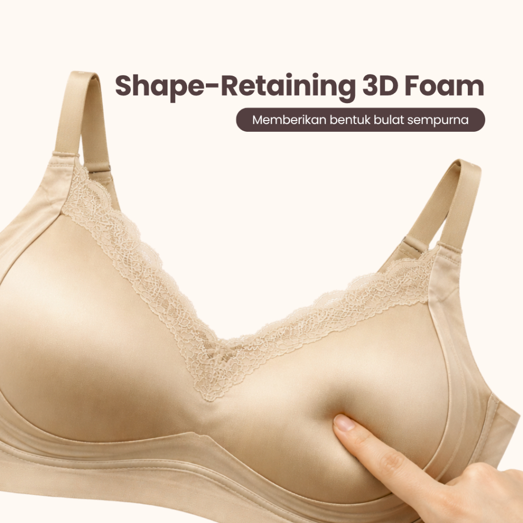 Jual URU [2PCS] Princess Pearl Lace Lift Bra | Bra Push Up Renda Wanita ...