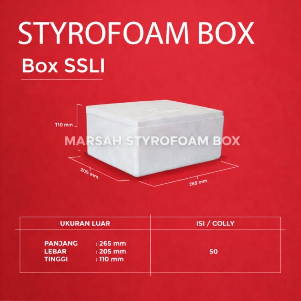 Jual Styrofoam box mini ssli (ukr 26,5 x 20,5 x11 cm ) | Shopee Indonesia