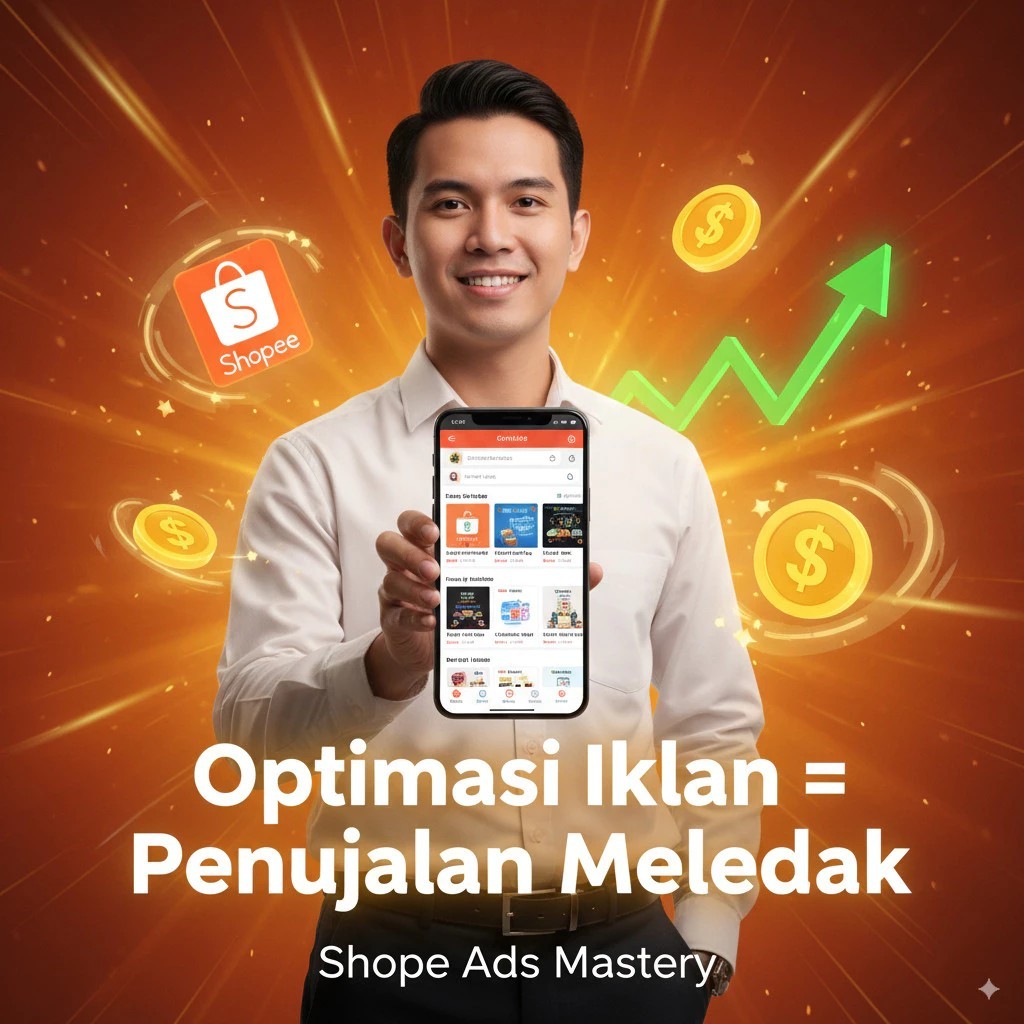 Jual Ecourse Cuan Shopee Ads ROAS 2026 - 17 Video Tutorial Merengguk ...