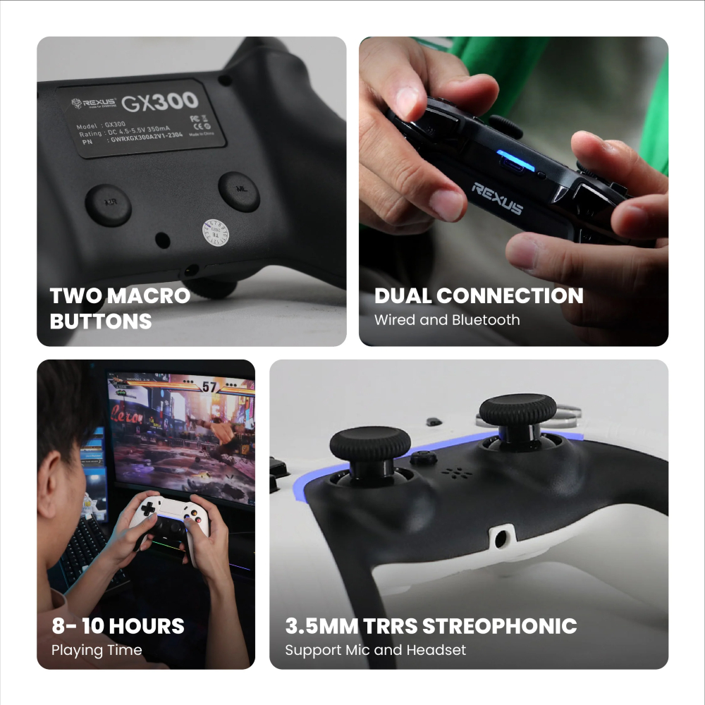 Jual REXUS GLADIUS GX300 V2 Gamepad Joystick Gaming Controller ...
