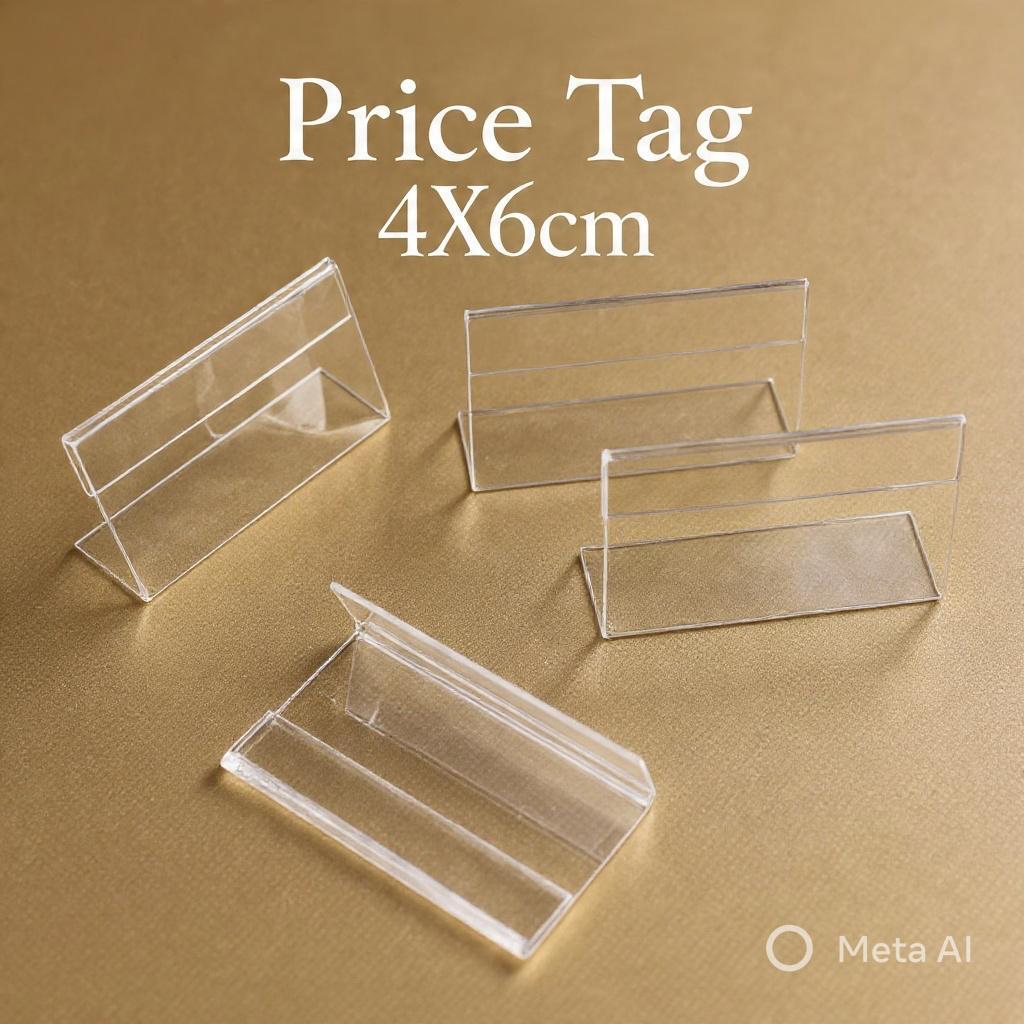 Jual PRICE TAG AKRILIK RAK STAND DISPLAY LABEL HARGA PRODUK UK 4 X 6 CM ...