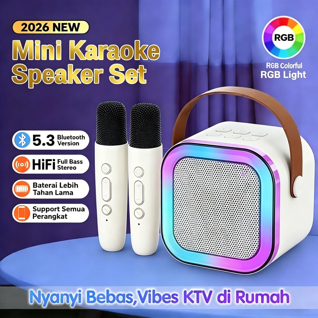 Jual Speaker Bluetooth Set K12 LED Karaoke Super BASS Mic Portabel ...