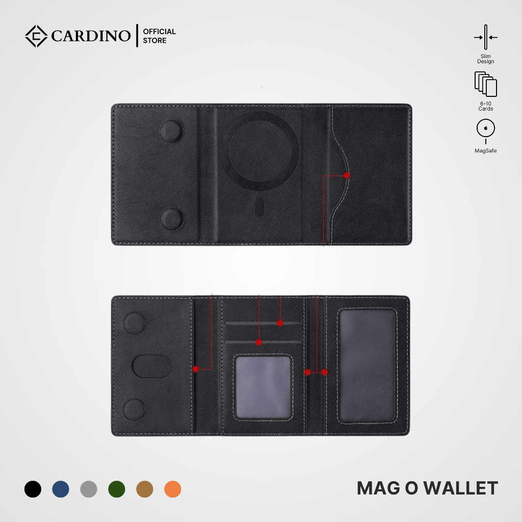 Jual Cardino Mag O Wallet | Card Holder Magsafe RFID Dompet Kartu Pria ...