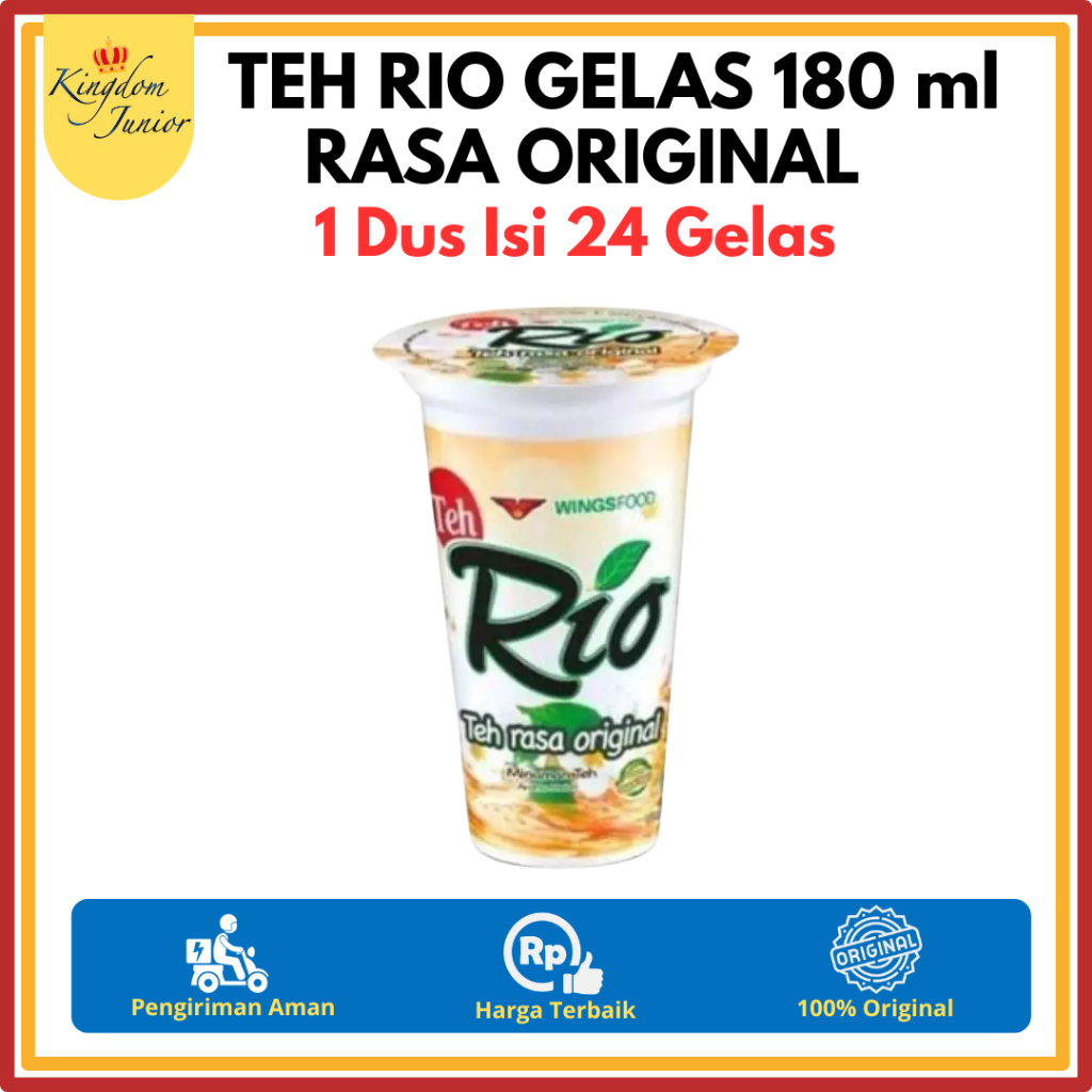 Jual Teh Rio Gelas 180 ml Original 1 Dus Isi 24 Gelas Teh Kemasan ...