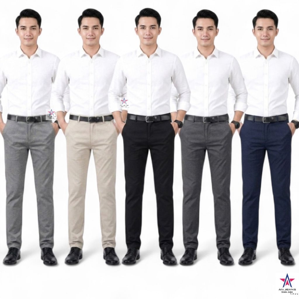 Jual MALL - Celana Pria Formal Bahan Premium Black Slimfit Basic ...