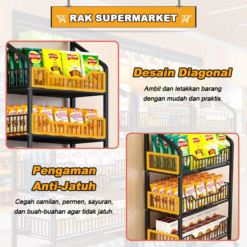 Jual Simpel Rapi Store Rak Chiki Serbaguna Rak Gawang Sembako Rak Snack ...