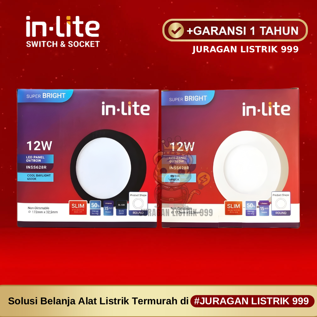 Jual INLITE - DOWNLIGHT PANEL OUTBOW OB BULAT INSS628R 6W 12W 18W ...
