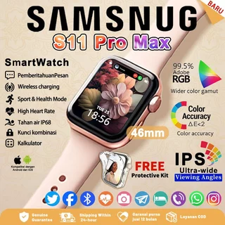 SUMSUNG smartwatch Watch S11 Pro Max 2.3 inci AMOLED HD Smartwatch wanita Waterproof Bluetooth Call Wallpaper khusus Beberapa mode olahraga Posisi GPS Smartwatch Pria Jam Tangan Smartwatch