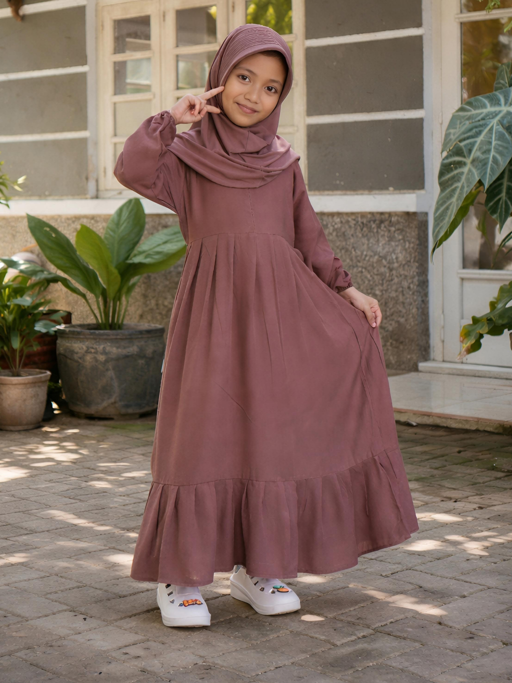 Gamis Anak Polos Muslim Anak & Umur 6