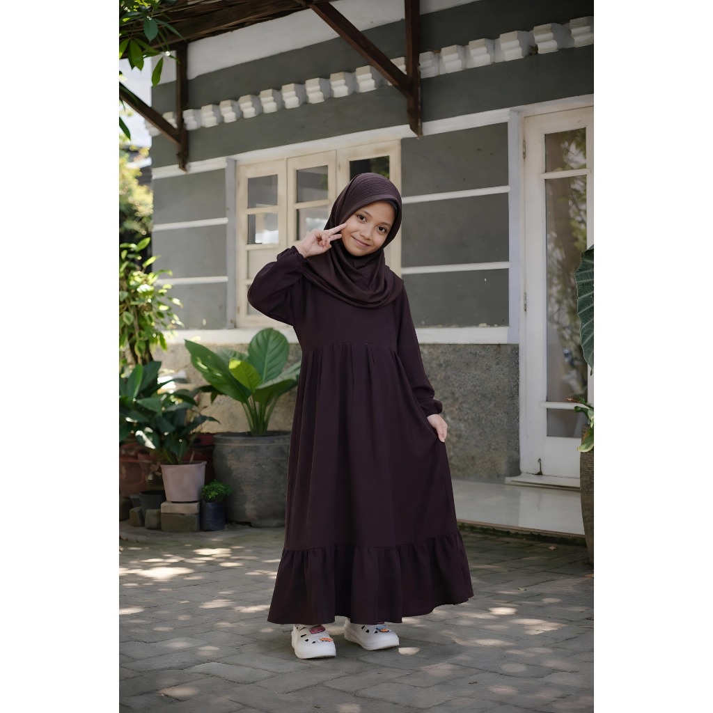Gamis Anak Polos Muslim Anak & Umur 11