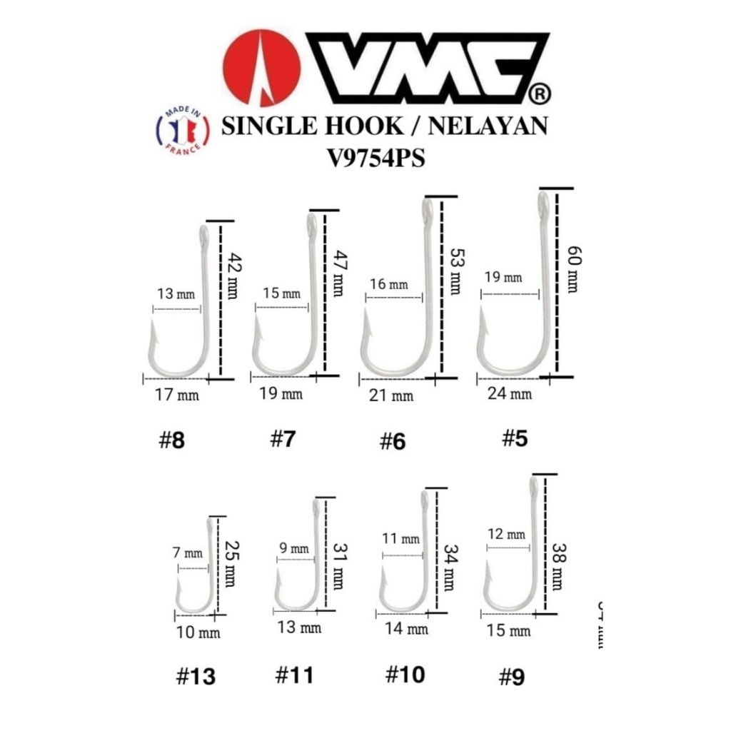 Jual SINGLE HOOK / KAIL NELAYAN 9754PS VMC | Shopee Indonesia