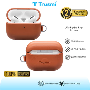 PU Full Cover Earphone Case AirPods 3 Brown