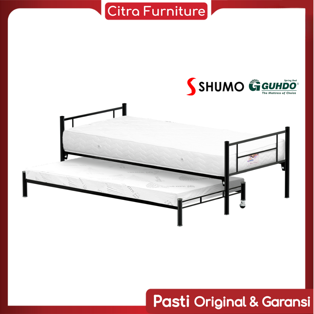 Jual CITRA FURNITURE GUHDO SPRINGBED X SHUMO Ranjang Besi 2 IN 1 90/90 ...