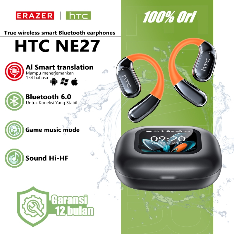 Jual HTC NE27 Earphone Bluetooth TWS AI Terjemahan 134 Bahasa Touch ...