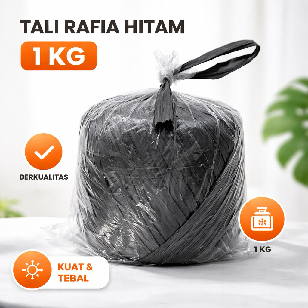 Jual TALI RAFIA 1 Kg Hitam - Ikat Barang & Packing | Surya Cerya ...