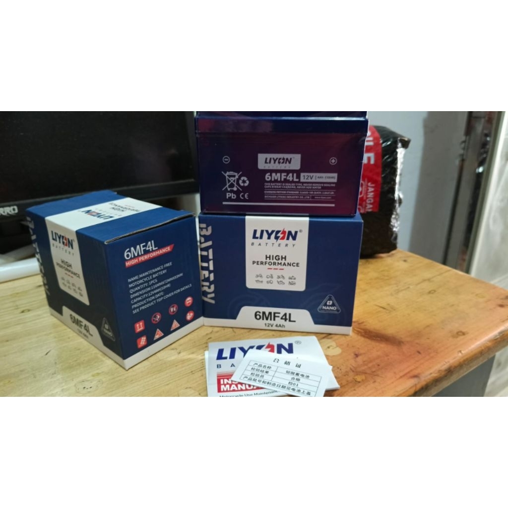 AKI KERING MOTOR VIXION / REVO GTZ5S | AKI GEL LIYON 6MF4L 12V 4AH