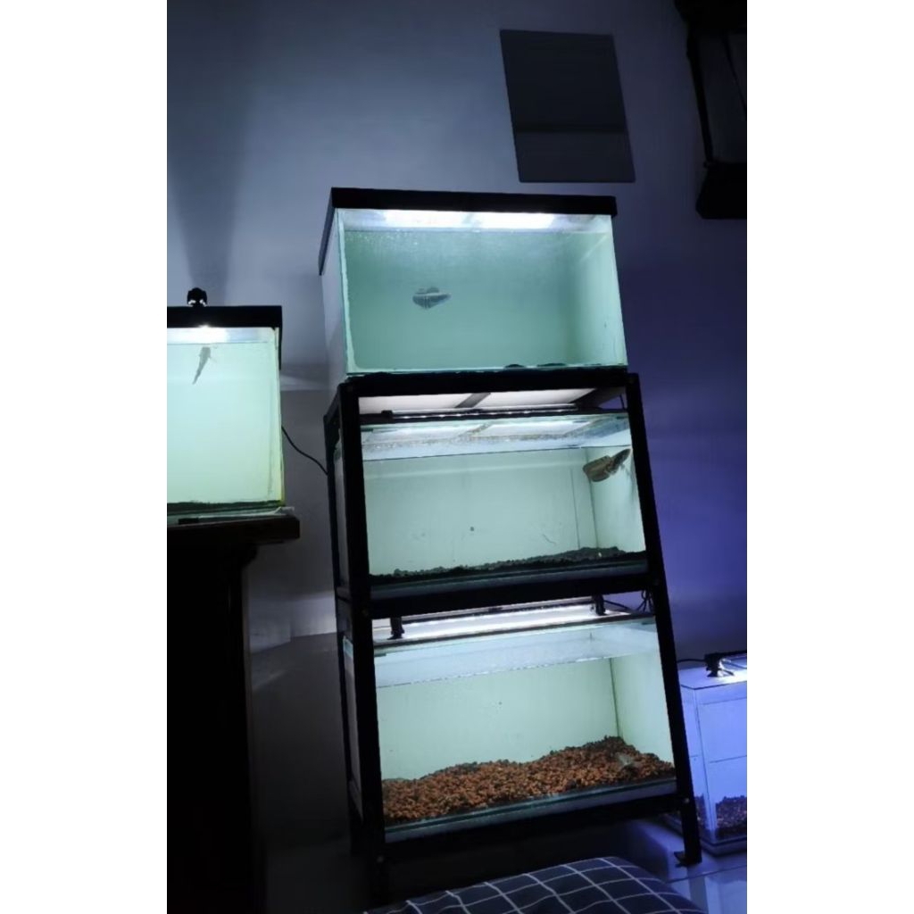 Jual meja aquarium p30cm L30cm T70cm 2 susun / 2 ambal, rak serbaguna ...