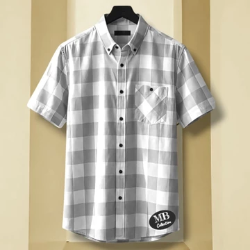 Kemeja Flanel Lengan Pendek Pria Dewasa Kualitas M XXXL
