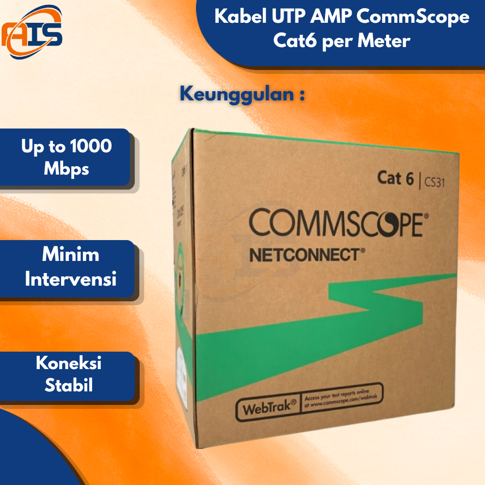 Jual Kabel LAN UTP COMMSCOPE CAT6 Biru @100M Meter | Shopee Indonesia