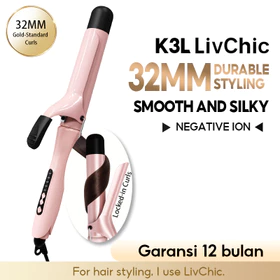 LivChic Official LC204 LC204PRO T1 Keriting Catokan Rambut Curly Catok 32mm 55W Barang Lokal