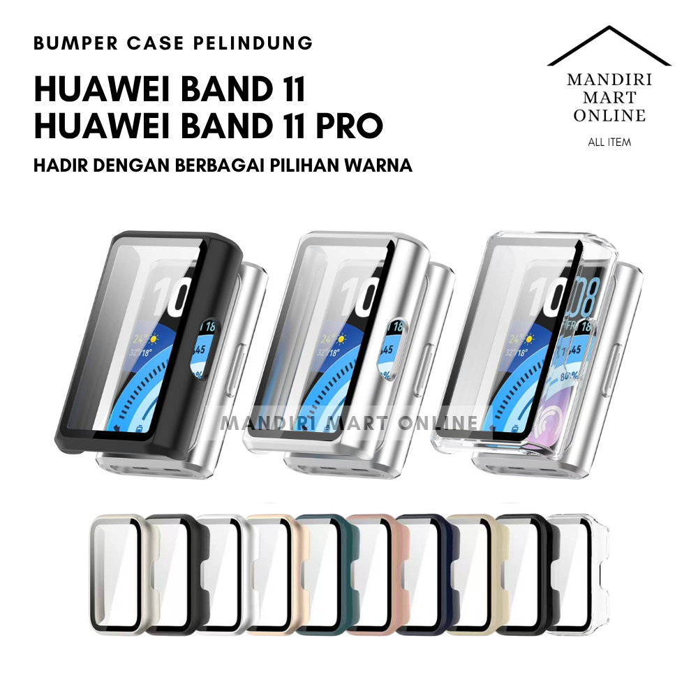 Bumper Hard Case 2 in 1 Huawei Band 11 / Huawei Band 11 Pro Casing Hard Case PC Anti Gores Huawei Smartband 8/9/10
