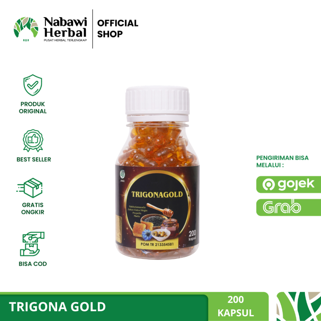 TRIGONA GOLD - Habbatussauda Extra Propolis Plus Zaitun Madu Isi 100 Kapsul