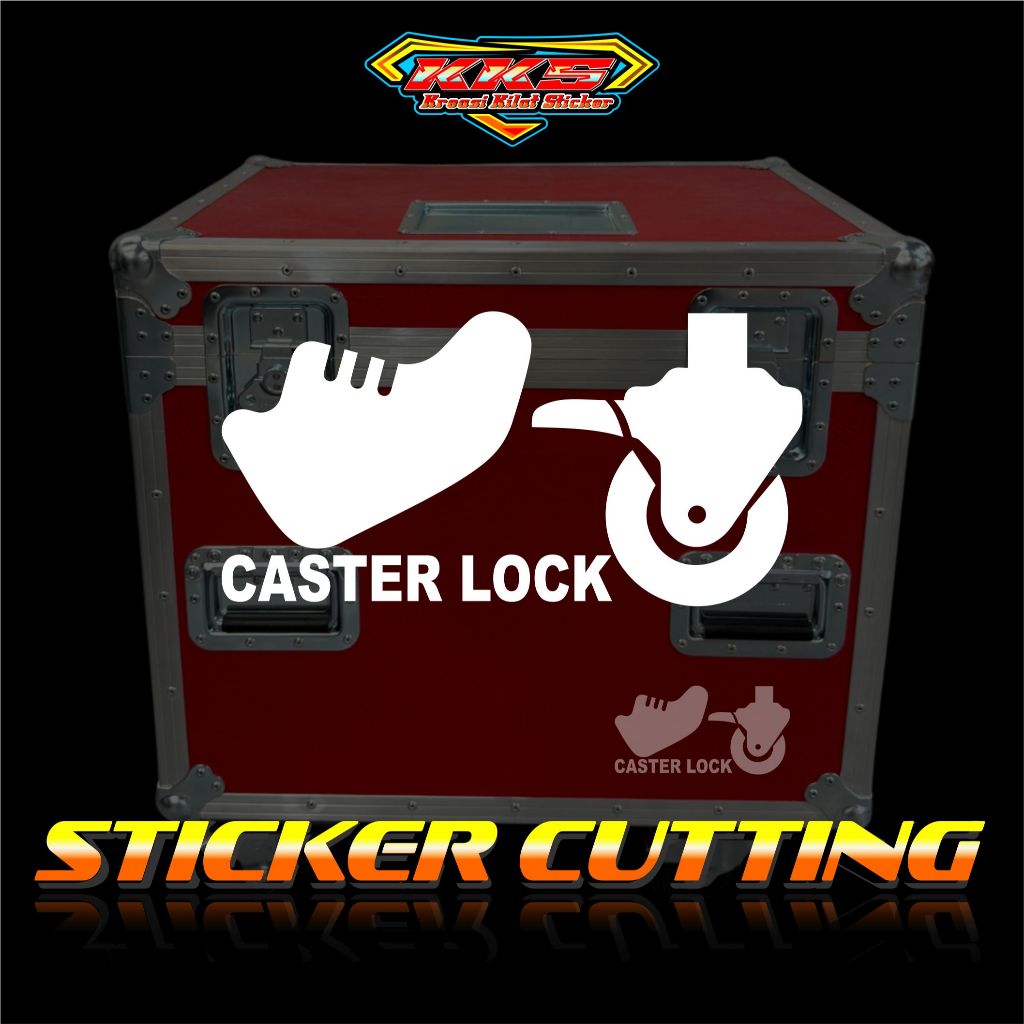 Jual cutting sticker hardcase box sound system caster lock.stiker box ...