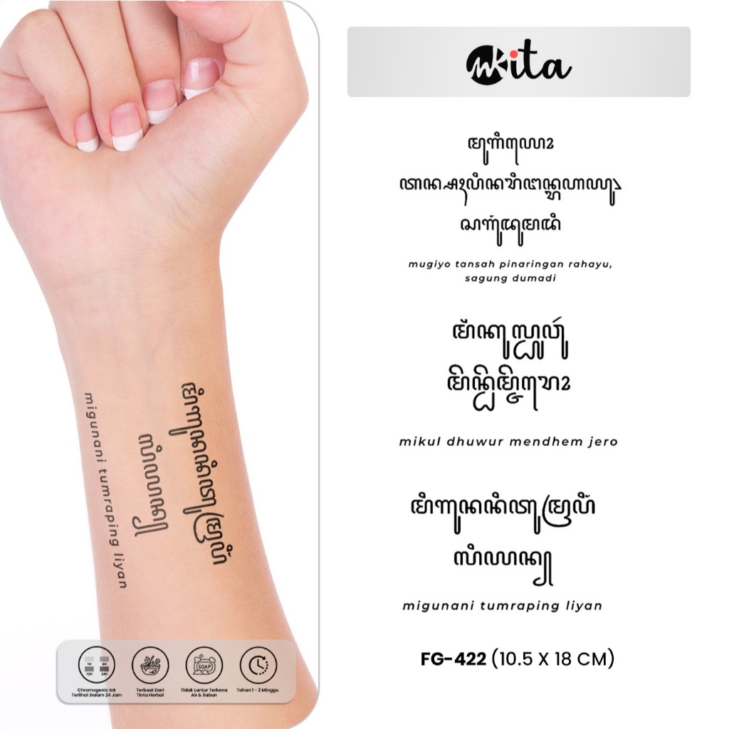 Jual INKITA-Tato Temporer Sementara Semi Permanen Tattoo Fruit Ink ...