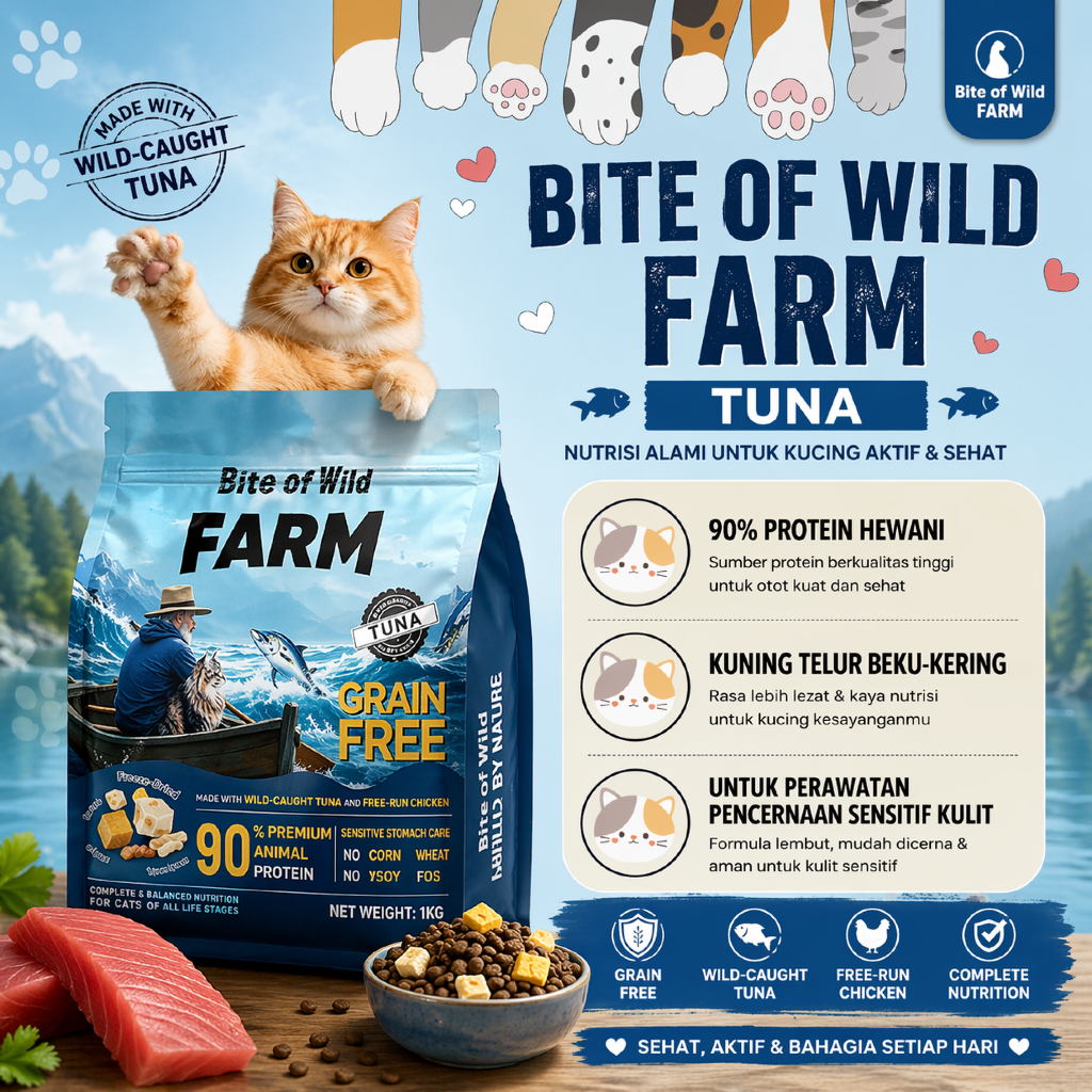 Jual FARM 1.5kg - Bite of Wild Makanan Kucing Premium Untuk Perawatan ...