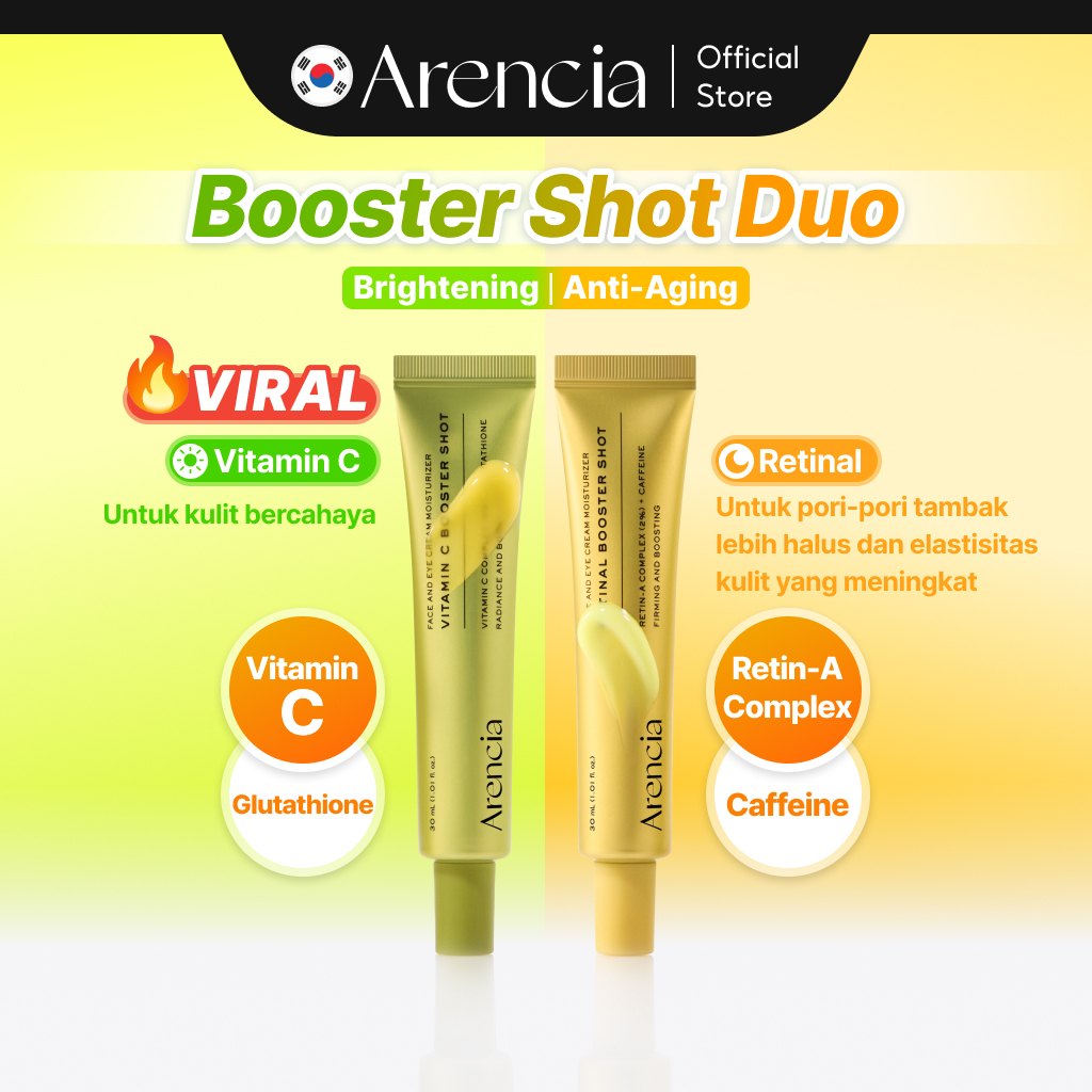 [HARGASPESIAL] ARENCIA Booster Shot Duo (Vitamin C + Retinal)