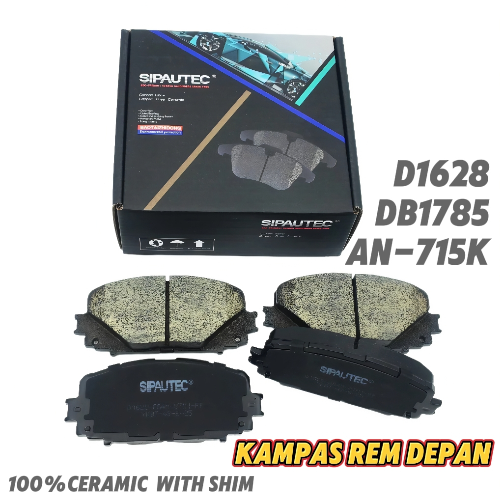 Jual D1628 BRAKE DISC PAD - KAMPAS REM DEPAN TOYOTA YARIS VIOS DB1785 ...