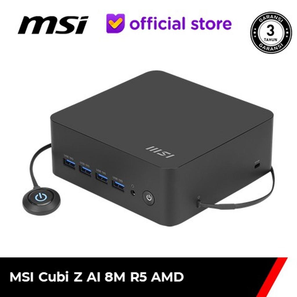 Mini PC MSI Cubi Z AI 8M Ryzen 9 8945HS - Fullset dan Barebone - Mini PC Gaming dan AI Ryzen 9 with AMD Graphic