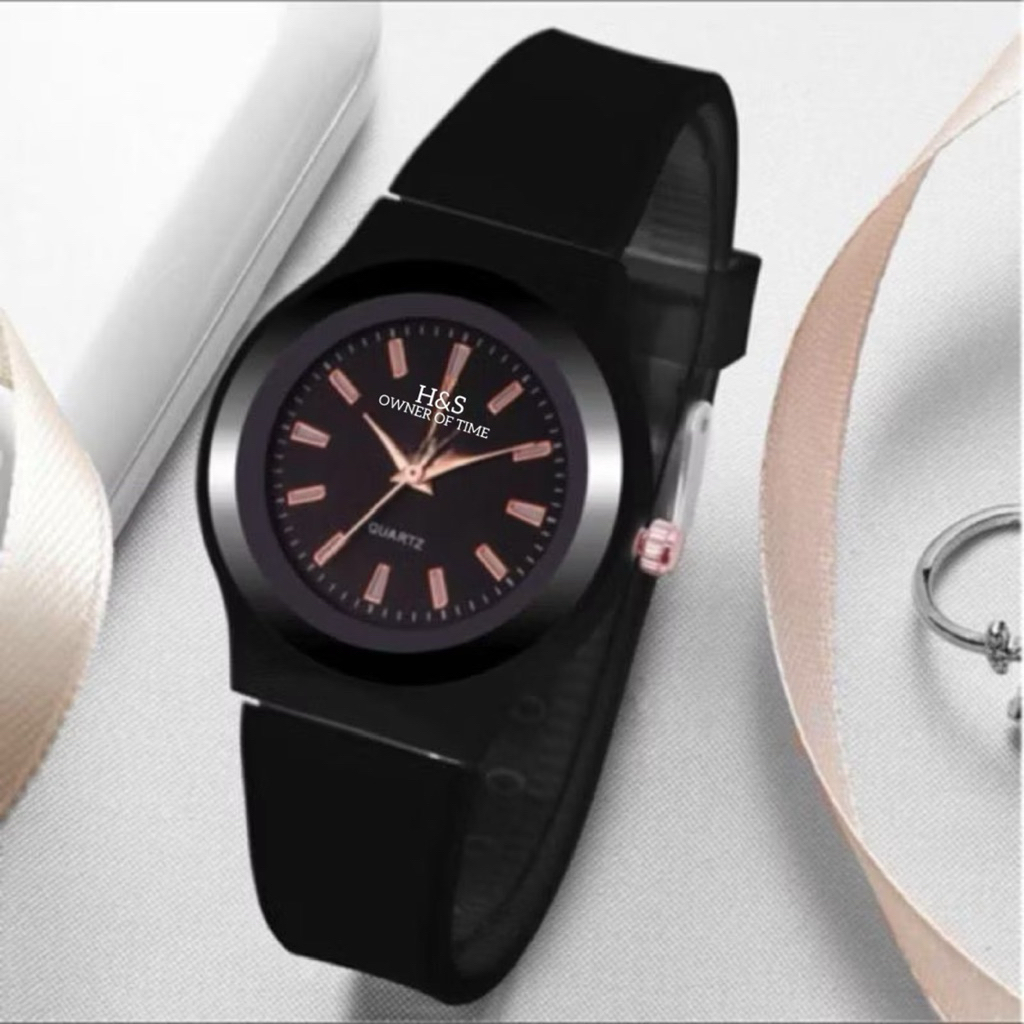 Jual (Terima Cod)Jam Tangan Wanita Fashion HESIN ZK Karet New Strap ...