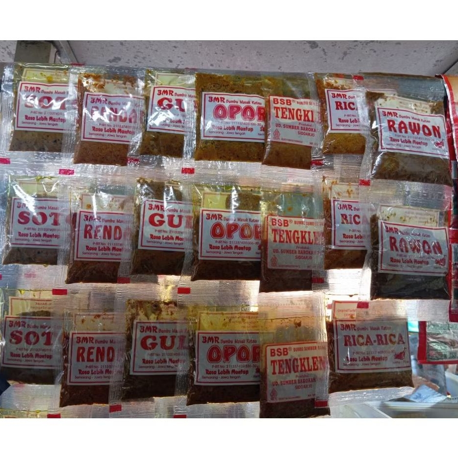 Jual bumbu basah/bumbu masak 70 ml/sachet soto,rawon,gule,opor,rendang ...