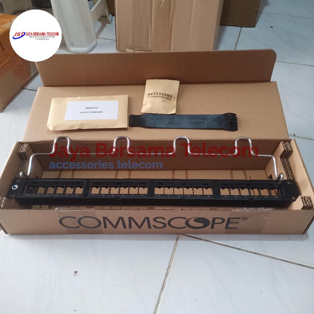 Jual Commscope Patch Panel 24Port 1 RU CPP-UDDM-SL-1U-24 Port Blank ...