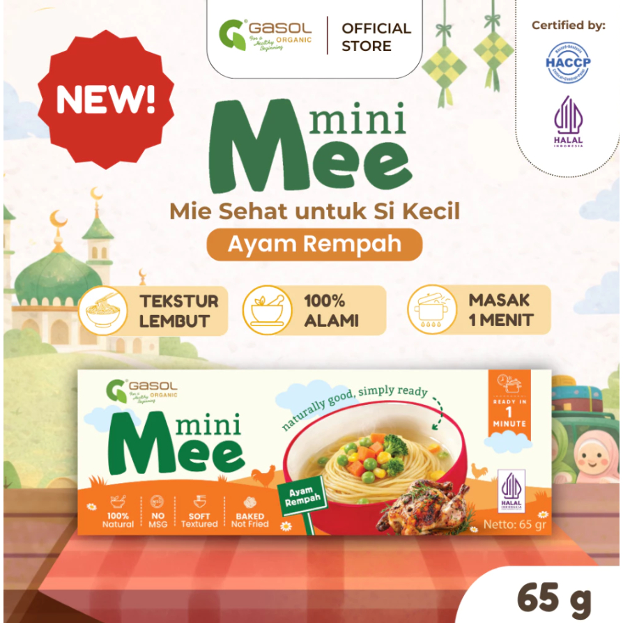 Jual GASOL MiniMee Mini Mie Instan Sehat Anak Alami Tanpa MSG Rasa Ayam ...