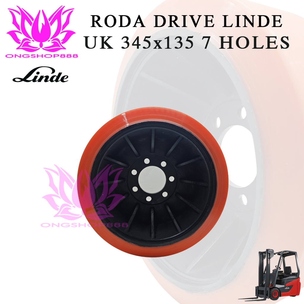 Jual Roda Load Wheel Ukuran 345x135 7 Hole 80mm Linde Roda Forklift ...