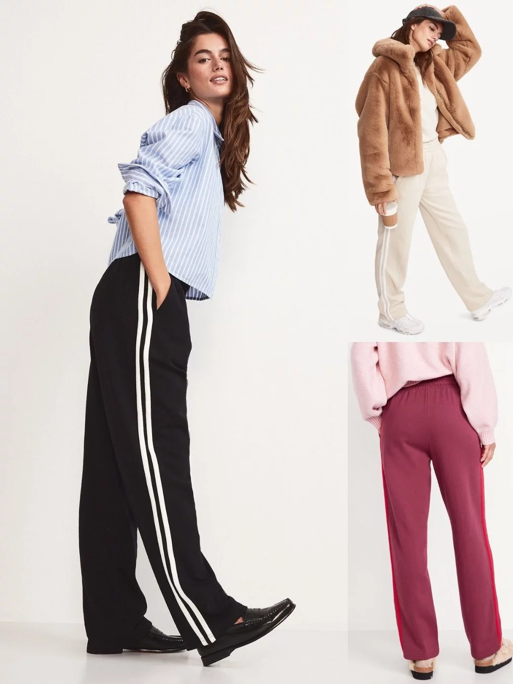 Celana Training Wanita Bahan Fleece OLN Extra High-Waisted Track Pants - 2297