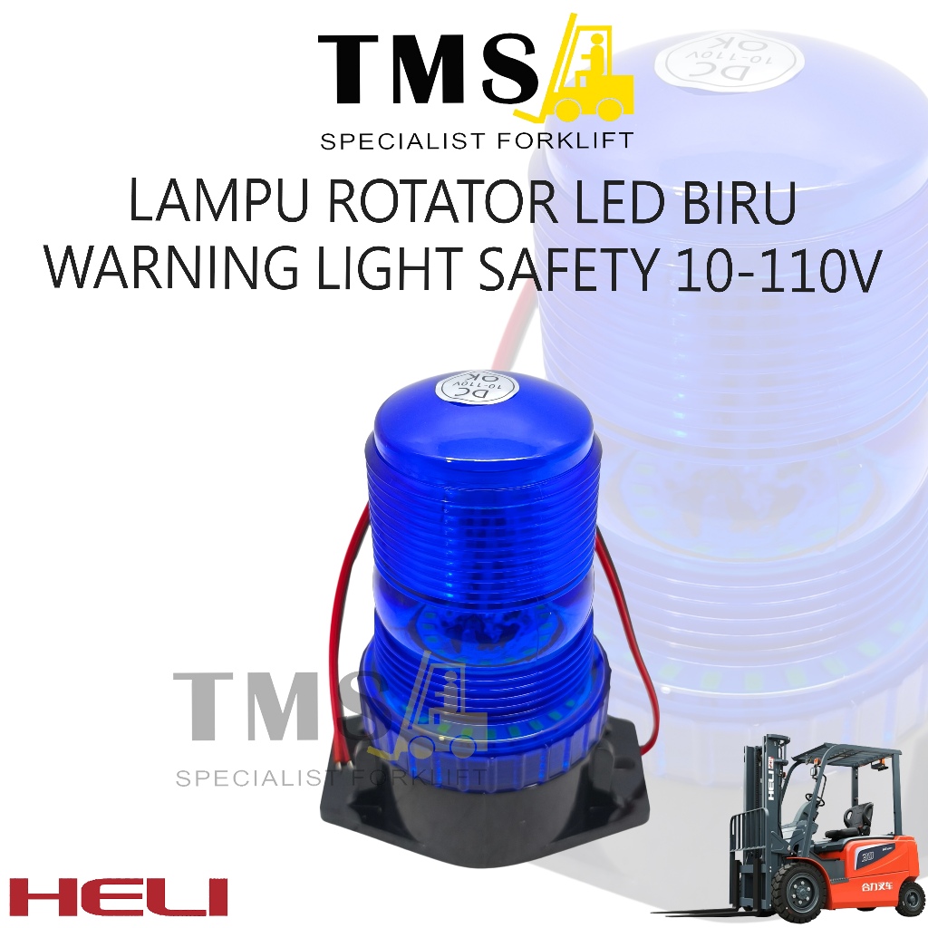 Jual Lampu Rotator Lamp LED Biru 10-110V Tinggi Forklift HELI Warning ...
