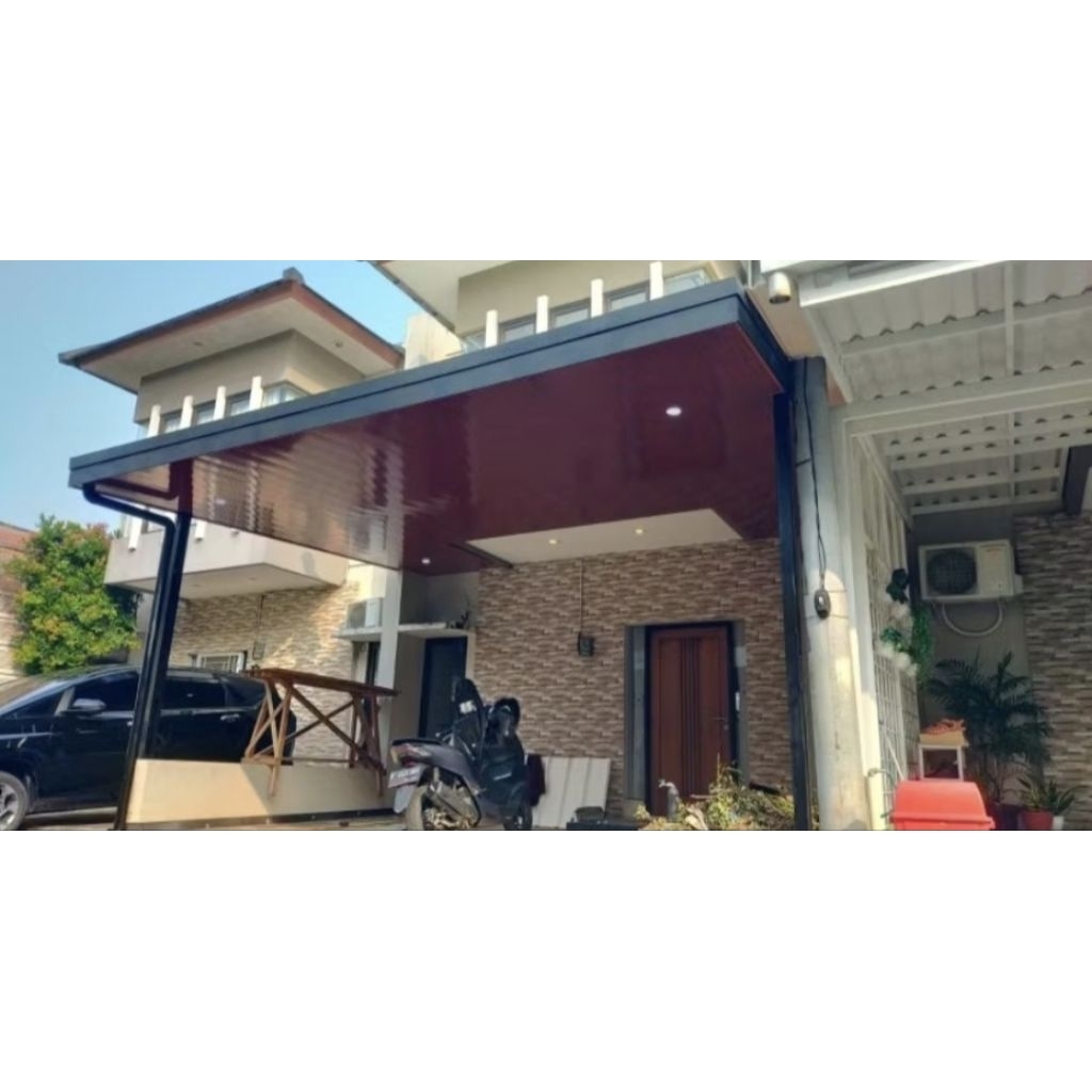 Jual pemasangan kanopy plavon pvc berikut baja ringan dan atap alderon ...