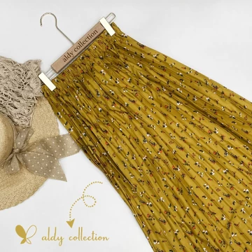 Rok Daily Plisket Rok Motif Bunga Daily