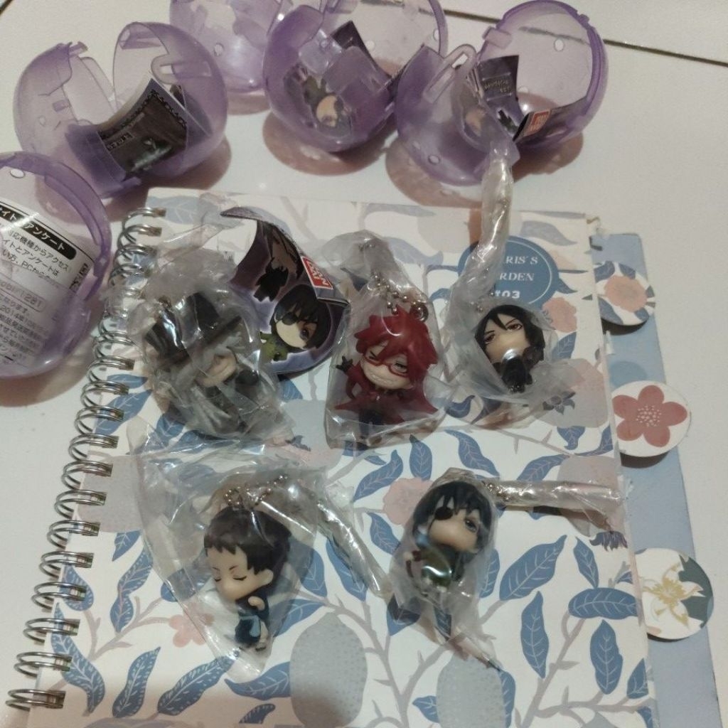 Jual [official] Black butler kuroshitsuji rubber note book keychain ...